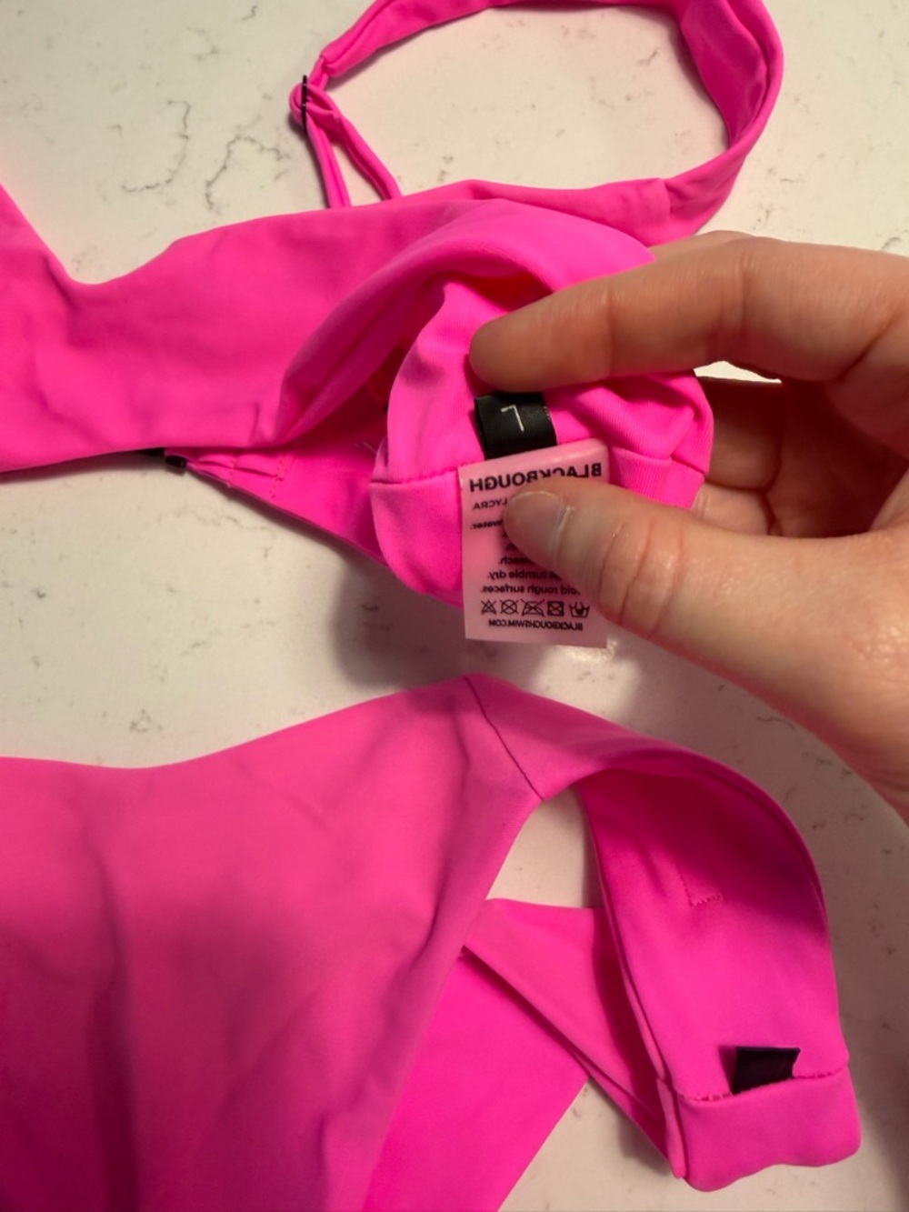 Blackbough Women's Hot Pink Bikini Set - Branded Swim Top & Bottom - Picture 3 of 3